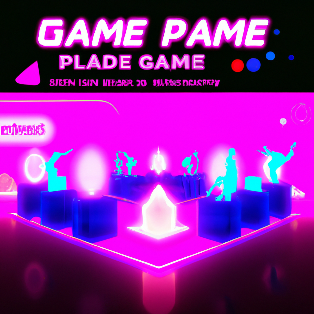 ArcadeForge hero: stylized arcade scene with neon UI
